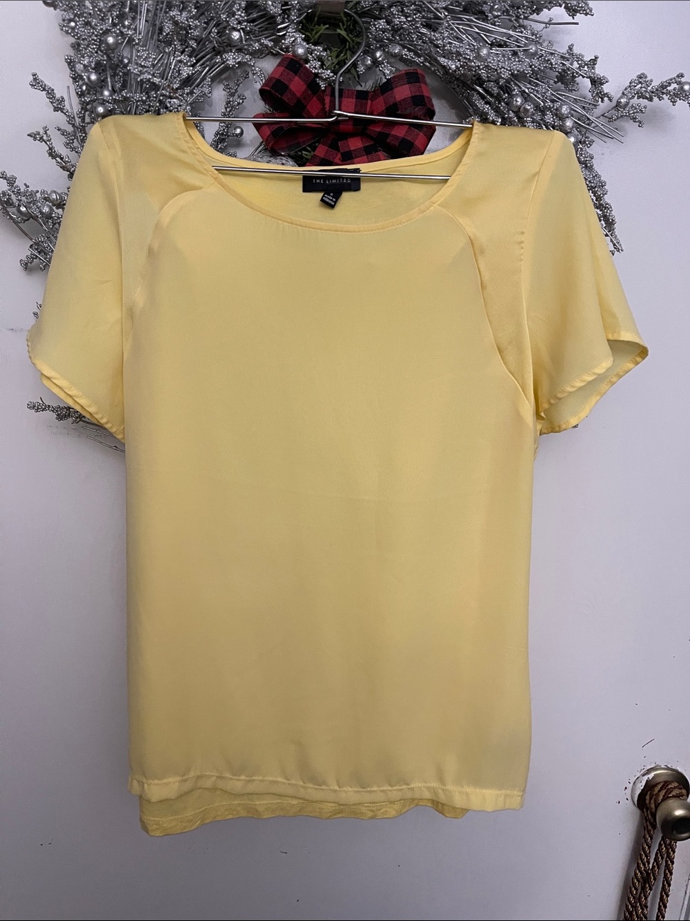 The Limited Pale Yellow Short-Sleeve Blouse